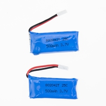 4 pcs 3.7V 500mAh LiPo Battery high quality For Hubsan H107 H107c JXD385 YD928 JRC Rc Wltoys H31 H37 2024 - buy cheap