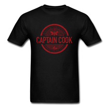 Captain Cook T-shirt For Man Chef T Shirt Letter Tshirt Printed Clothes Birthday Gift Tops Hip Hop Tees Adult Cotton Sweatshirts 2024 - buy cheap