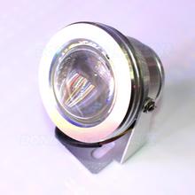 Wholesale Silver shell Convex Lens underwater led light Warm White/Cool White underwater lighting aquarium 10W DC12V 2024 - buy cheap