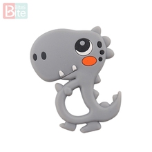 Bite Bites 1PC Silicone Rodent Dinosaur Teether BPA Free Baby Teething Pendant DIY Pacifier Chain For Kids BPA Free Baby Teether 2024 - buy cheap