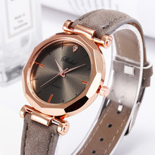 Fashion Women Leather Casual Watch Luxury Analog Quartz Crystal Wristwatch 2024 - buy cheap