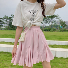 Женская летняя юбка трапециевидной формы, повседневная юбка с высокой талией в Корейском стиле, новинка 2019 2024 - купить недорого