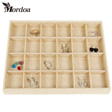Free Shipping Jewelry Display Case All Sorts of Small Adorn Article Can be Placed Dish Show Case jewelry Show Box 24 Girds Tray 2024 - купить недорого