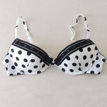 Wholesale Women Girl Classic Polka Dot Black White Bra Top Underwire Lace Floral Padded Bras 2024 - buy cheap