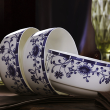 20 Chinese household ceramic red suit bone china tableware Jingdezhen porcelain tableware chrysanthemum round the dishes 2024 - buy cheap