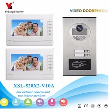 Yobang Security 2 Units Apartment intercom system Video Door Phone Door Intercom HD Camera 7" Monitor video Doorbell 2-RFID Card 2024 - buy cheap