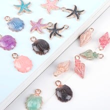 Drop Oil Alloy Fashion Starfish Jewelry Conch Charms Making Handmade Accessories DIY Bracelet Earrings Pendant 2024 - buy cheap