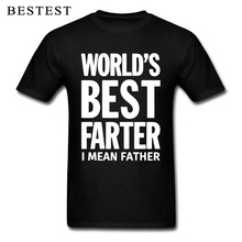 World's Best Father T-shirt Men Funny Farter T Shirt Fashion Letter Tops Tees Adult Best Dad Tshirt Cotton Black Hip Hop Clothes 2024 - buy cheap