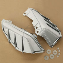 Deflector de ar do meio-quadro do cromo para harley touring electra glide fltr flhx da rua 2024 - compre barato