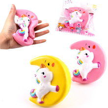 Adult Anti-stress Squishy Toys Cute Slow Rising Moon Unicorn Rebound PU Decompression Kids Scented Squishies Stress Relief  Toy 2024 - buy cheap