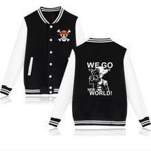 Bomber Jacket Men Japanese Anime Luffy Funny Hoodie Street Wear Hip Hop Baseball Jackets Coat Male Tracksuit 2024 - buy cheap