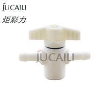 Jucaili 10PCS/lot Inkjet printer 3 mm plastic valve / Bulk ink system 2 way valve for eco solvent/UV printer manual valve 2024 - buy cheap