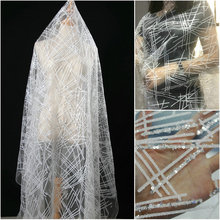 Ice 1y/lote tecido de malha lantejoulas tecido spray de malha de fundo de casamento flash tecido para vestido de casamento desempenho de palco tx808 2024 - compre barato