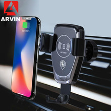 Arvin-suporte automotivo para carregador sem fio, universal, gravidade, carga rápida, para iphone 8p, x, samsung s9 2024 - compre barato