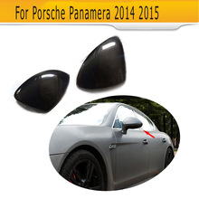 Cubiertas de espejo lateral de coche de fibra de carbono, embellecedores, guardabarros para Porsche Panamera 2014 2015 2024 - compra barato