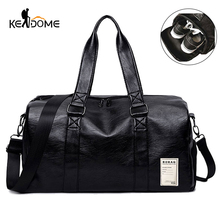 Pu Leather Gym Male Bag Top Female Sport Shoe Bag for Women Fitness Over the Shoulder Yoga Bag Travel Handbags Black Red XA567WD 2024 - buy cheap