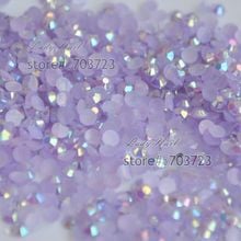 1000 pcs 3mm SS12 AB Milk Jelly Color Resin Rhinestone Acrylic  Flatback DIY Nail Art Decoration Beads Light Purple AB J13 2024 - buy cheap