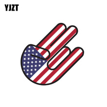 YJZT 9.2CM*14.1CM Creative America Flag Shocker Decal USA Car Sticker 6-0992 2024 - buy cheap