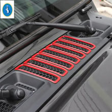 Yimaautotrims Auto Accessory Front Engine Hood Air Conditioning AC Vent Inlet Cover Trim Fit For Jeep Wrangler JL 2018 2019 2020 2024 - buy cheap