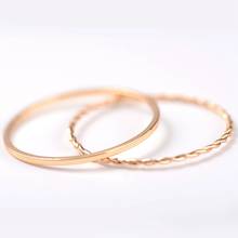 2pcs/set Metal Plated Twist Geometry Ring New Cute Geometry Wedding Rings For Women Jewelry Round Simple Fashion Party Gifts 2024 - buy cheap