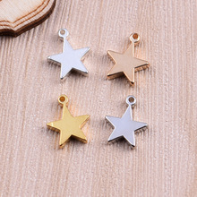 Gold Silver Three-Dimensional Pentagram Earrings Accessories 12.5*10mm DIY Stars Charms Pendant Jewelry Making Material 10pcs 2024 - buy cheap