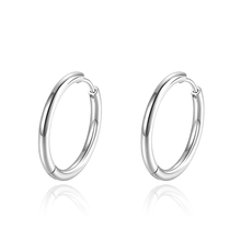 Wholesale stainless steel gold black hoop earrings Fashion jewelry for men and women Diameter 14MM 20MM drop shipping 2024 - buy cheap