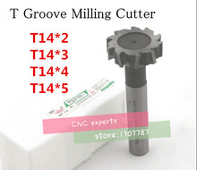 Free delivery 4PCS T14*2*3*4*5 high speed steel Straight shank T groove milling cutter T type Straight shank milling cutter 2024 - buy cheap