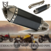 Exhaust Pipe Motorcycle Exhaust System Scooter Exhaust Modified Scooter Mid Pipe For Kawasaki Z800 Z 800 2013-2016 2014 2015 2024 - buy cheap