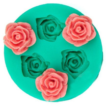 Molde de silicona 3D de grado alimenticio, rosa, flor, pastel de fruta, Chocolate, caramelo, Jello, herramientas de decoración 2024 - compra barato