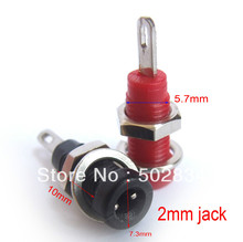 50 pçs/lote 2mm binding posts Banana Soquete 2.0mm jack Terminais para Sondas de Teste 2024 - compre barato