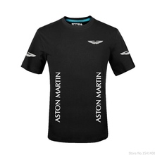 Летняя хлопковая Повседневная мужская футболка с круглым вырезом Aston Martin, модные мужские топы, Мужская футболка, мужские топы с коротким рукавом 2024 - купить недорого