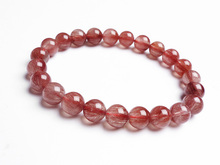 Natural Red Hair Rutilated Quartz Crsytal Bracelet 7mm 8mm 9mm Women Men Stone Love Gift Round Beads Fashion Jewelry AAAAA 2024 - buy cheap