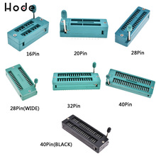 1 PCS/LOT 16 20 28 32 40 Pin 2.54 MM Green DIP Universal ZIF IC Socket Test Solder Type 2024 - buy cheap