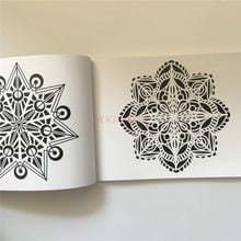 Libros bordados para tatuajes, libro con patrón de vainilla, Mandala, flor, tatuajes pequeños, bolsa para brazo, tatuaje de pierna, dibujo en blanco y negro 2024 - compra barato