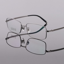 width-142 Full Rim Pure Titanium Glasses Frames Men Business  Ultra-light Progressive prescription goggle glasses eyewear frames 2024 - buy cheap