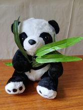 Cerca de 22cm brinquedo de pelúcia macia almofadada de panda de bambu para braços para bebês presente de aniversário w1852 2024 - compre barato