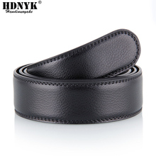 Fashion Men's Belts Automatic Belt Strap Genuine Leather Waistband ,only strap no buckle. DIY Belt 2024 - buy cheap