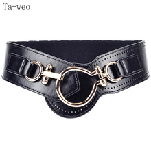 Ta-weo High-end Fashion Dress Coat Leather Cummerbunds Decorated Ceinture Luxury Girdle Black Wide Cummerbunds Women Belts 2024 - buy cheap