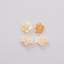 12-15MM 10Pcs/Pack 100% Pure Natural Sea Shell Flower Leaf Shape Jewelry Charms Beads 2024 - buy cheap