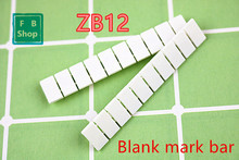 100 pces zb12 barra de marca em branco para uk16n trilho din blocos terminais fabricante tiras etiqueta terminal 2024 - compre barato