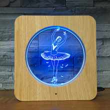 Ballet dança 3d led plástico luz da noite diy personalizado lâmpada de mesa crianças cores presente decoração para casa dropshipping 1711 2024 - compre barato