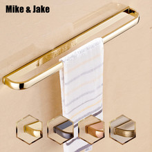 Luxury gold single Towel Bar,golden Towel Holder,Solid Brass Made,Gold European style Bath towel bar Bathroom Accessories 2024 - buy cheap