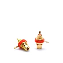 Conector de Cable de Audio chapado en oro, conector hembra F, AV, amplificador de Audio, RCA, Terminal de enchufe, 10 Uds. 2024 - compra barato