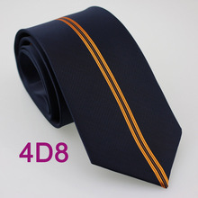Coachella Men's ties Navy Blue With Gold Vertical Stripes normal Woven Necktie Formal Neck Tie for men dress shirts Wedding 2024 - buy cheap