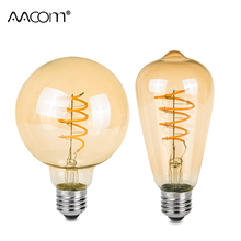 Bombillas LED E27 de 3W para la antigüedad, lámpara de filamento Retro, Edison, A60, ST64, G80, G95, 85-265V, 220V 2024 - compra barato
