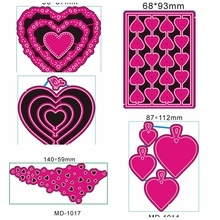 Valentine Heart  Metal Cutting Dies Stencils For DIY Scrapbooking Decorative Embossing Paper Cards Handcraft Die Cut Template 2024 - buy cheap