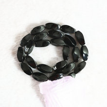 Hot Black agat stone carnelian onyx 8x16mm twist shape fashion DIY jewelry round loose beads 15" B355 2024 - buy cheap