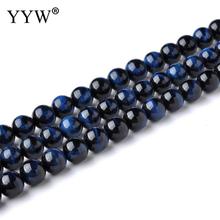 AAA Natural Stone Bead 4/6/8/10/12/14/16/18 mm Hawk-eye Round Loose Stone Beads For Jewelry Making Diy Bracelet Necklace 15.7'' 2024 - buy cheap