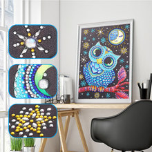 5D Special Shaped Diamond Painting Owl DIY Partial Drilled Cross Stitch Kits Crystal Rhinestone Art Crafts Diamond Embroidery 2024 - buy cheap