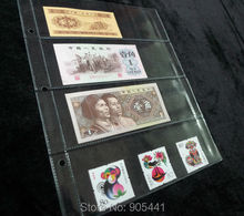 10 Pcs Paper Money pages 4 Pockets 185*60mm Bill Note Currency Holder Album Pages Collection Free Shipping Wholesale 2024 - buy cheap